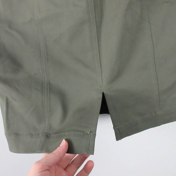 Club Monaco Laila Skirt Women Size 4 Military Olive Cargo Pockets Casual 252 - Picture 7 of 11